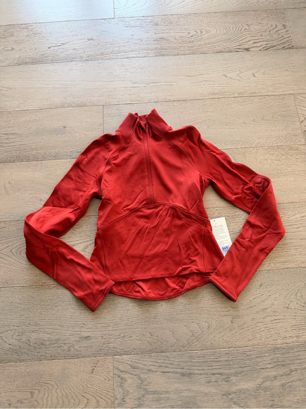 Women’s Red Half-Zip Lululemon Active Top
